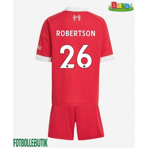 Liverpool Andrew Robertson #26 Hemmaställ Barn 2025-26 Kortärmad (+ Korta byxor)